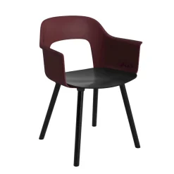 Layout 222 Fauteuil - Pieds bois - Bicolore