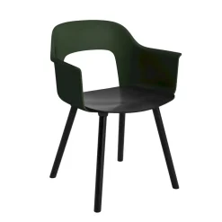 Layout 222 Fauteuil - Pieds bois - Bicolore