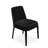 Lot de 2 chaises Febo - Sans Accoudoirs - 2804T - Tissu Ego Noir (Outlet)
