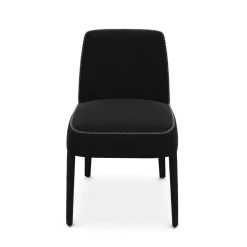 Lot de 2 chaises Febo - Sans Accoudoirs - 2804T - Tissu Ego Noir (Outlet)