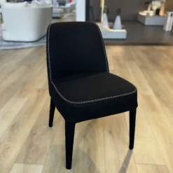 Lot de 2 chaises Febo - Sans Accoudoirs - 2804T - Tissu Ego Noir (Outlet)