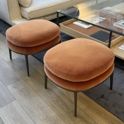 Lot de 2 Poufs Caratos - Sirio Safran (Outlet)