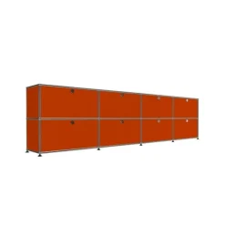 Meuble de rangement horizontal 8 modules 8 portes