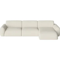 Nuvol - Canapé composition 3 modules avec petit angle méridienne