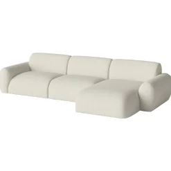Nuvol - Canapé composition 3 modules avec petit angle méridienne
