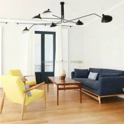 Plafonnier pivotant 6 bras