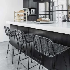 Rattan - Tabouret de bar