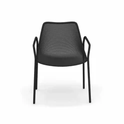 Round chaise avec accoudoirs