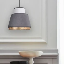 Singapour Suspension - Anthracite - Blanc