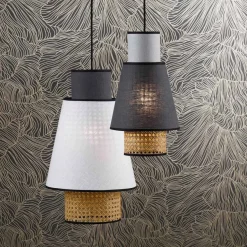 Singapour Suspension - Anthracite - Blanc