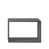Stacked 2.0 étagère large - sans fond MDF placage gris foncé