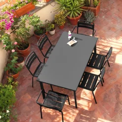 Star Chaise en aluminium - Noir (Outlet)