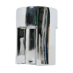 Stoneware table d'appoint chrome