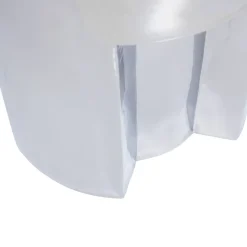 Stoneware table d'appoint chrome