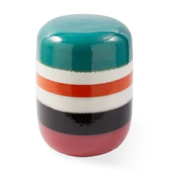 Striped Pill Side Table