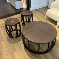 Table basse Loto 80 cm - Chêne fumé (Outlet)