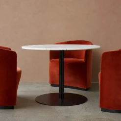 Table Colonne Harbour Dining Table - Marbre Blanc