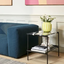 Table d'appoint / Rebar Marbre rectangle