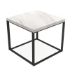 Table d'appoint Lithos - Marbre Blanc / Nickel Bronze (Outlet)