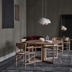 Table drop leaf HM6 - noyer huilé