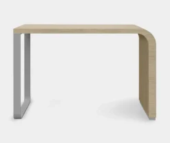 Table haute Brunch 140 cm - Chêne blanchi / Chrome mat (Outlet)