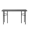 Table Mingle - pied noir + table noir - taille L