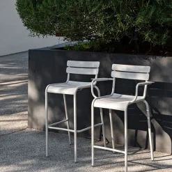 Tabouret bridge Luxembourg avec accoudoirs - Lot de 2