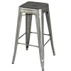 Tabouret H75 brut verni brillant