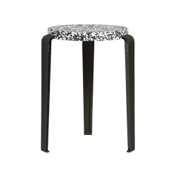 Tabouret Lou Plastique Recyclé Noir