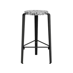Tabouret Lou Plastique Recyclé Noir