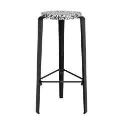 Tabouret Lou Plastique Recyclé Noir