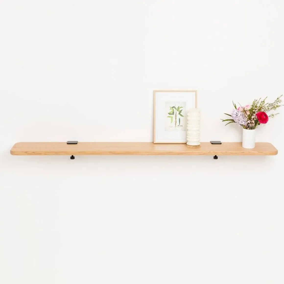 Étagère murale chêne massif