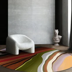 Tapis Liquid Layers rond