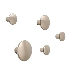 The dots 5 patères - Taupe métal