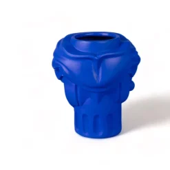 Vase terre cuite bleu
