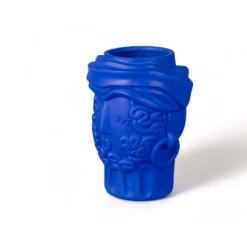 Vase terre cuite bleu