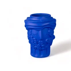 Vase terre cuite bleu