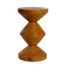 Wooden zig zag stool