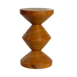 Wooden zig zag stool